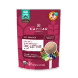 Navitas Organics Superfood Digestive Blend with enzymes 4.2 oz package on a blank background.