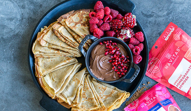Berry Pomegranate Crepes Recipe