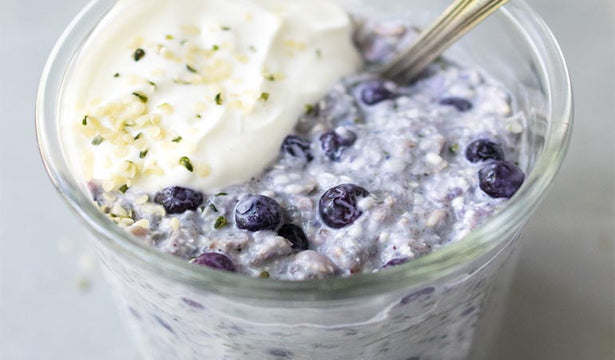 Blueberry Hemp Overnight Oats Recipe