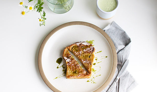 French Toast with Matcha Caramel Sauce Recipe
