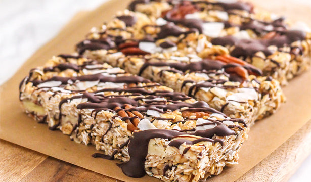 Maca Cashew Coconut Trail Mix Bars Recipe