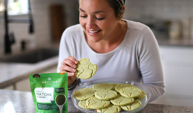 Matcha Sourdough Sugar Cookies