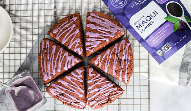Superfruit Glazed Chocolate Scones Recipe