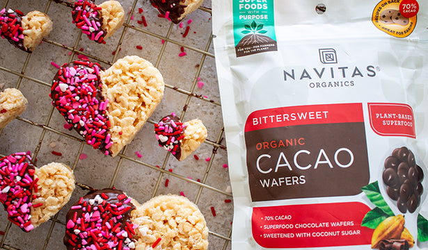 Chocolate-dipped Rice Krispy Hearts