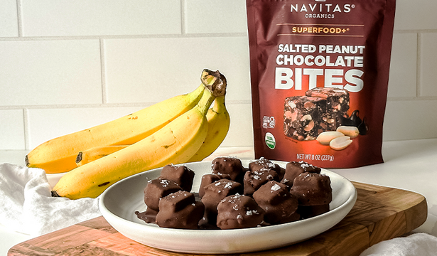 Frozen Chocolate PB Banana Bites