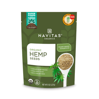 Navitas Organics Hemp Seeds 8 oz. front of bag